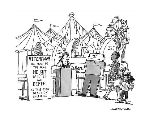 Wall Art - Drawing - New Yorker April 3rd, 2017 by Joe Dator