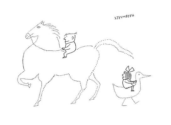 Wall Art - Drawing - New Yorker March 7th, 1959 by Saul Steinberg