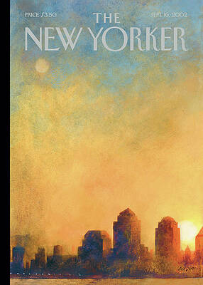 Wall Art - Painting - Dawn Over Lower Manhattan by Ana Juan
