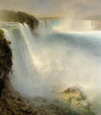 Niagara Falls from the American Side Print by Frederic Edwin Church