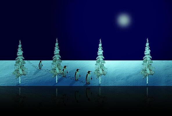 Night Walk of the Penguins 2.5 by David Dehner Night Walk of the Penguins 2.5 by David Dehner