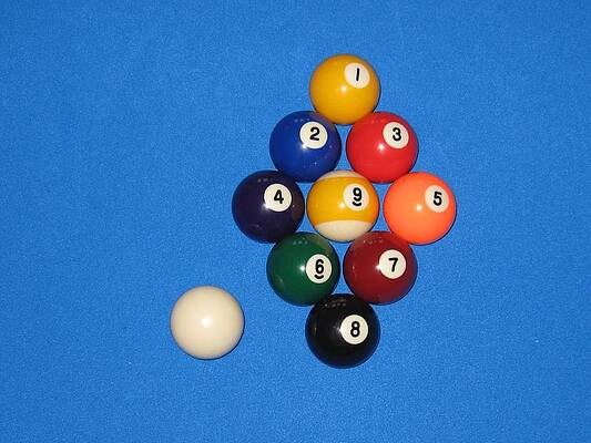 Nine ball rack. by Christopher Rowlands Nine ball rack. by Christopher Rowlands