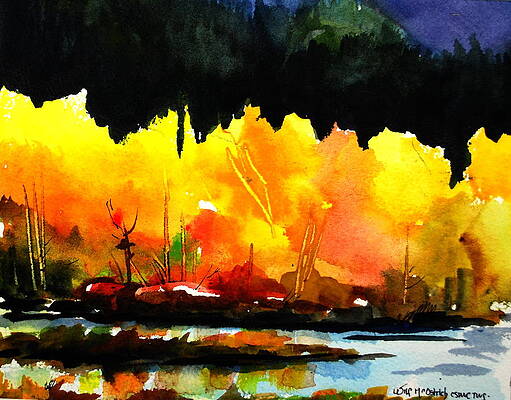 Nooksack River in Fall by Wilfred McOstrich Nooksack River in Fall by Wilfred McOstrich