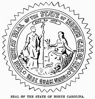 Wall Art - Painting - North Carolina State Seal by Granger