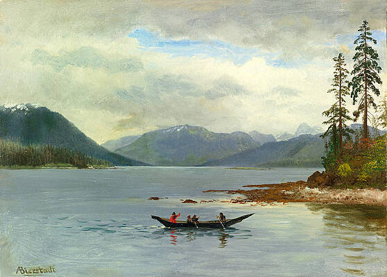 Northwest Coast. Loring Bay. Alaska Print by Albert Bierstadt