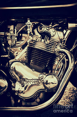 Wall Art - Photograph - Norton Commando 750cc Engine by Tim Gainey