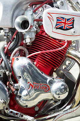 Wall Art - Photograph - Norton Custom Cafe Racer Engine by Tim Gainey