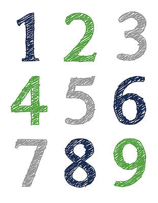 Wall Art - Digital Art - Numbers 123 Poster by Jaime Friedman