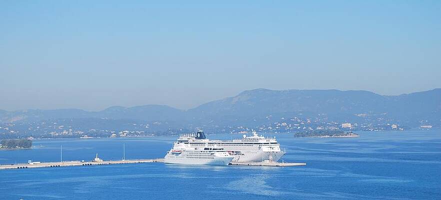 Ocean Liners in Corfu by George Katechis Ocean Liners in Corfu by George Katechis