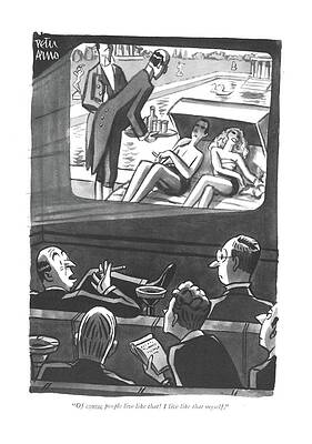 Wall Art - Drawing - Of Course People Live Like That! I Live Like That by Peter Arno