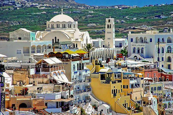 Wall Art - Photograph - Oia in Santorini by Mitchell R Grosky