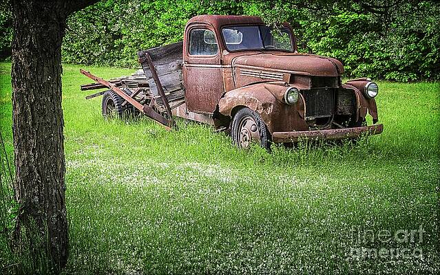 Wall Art - Photograph - Old Farm Truck by Edward Fielding