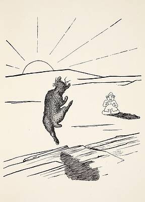 Wild Flower Drawing - Old Man Kangaroo by Rudyard Kipling