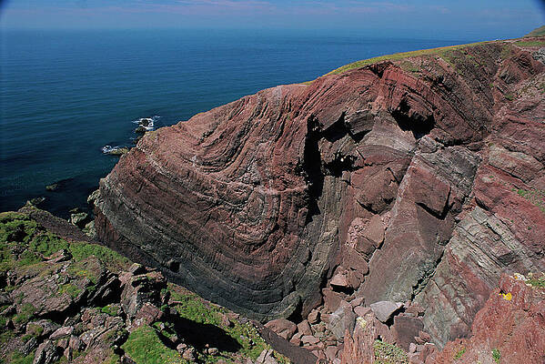 Wall Art - Photograph - Old Red Sandstone Cliffs by Science Photo Library