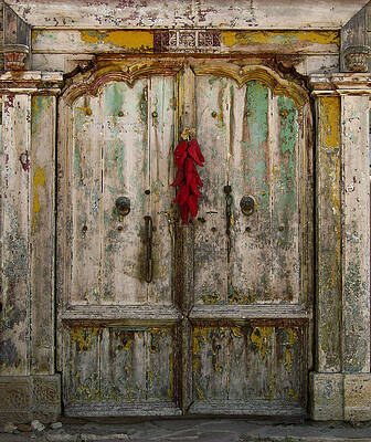 Old Ristra Door by Kurt Van Wagner Old Ristra Door by Kurt Van Wagner