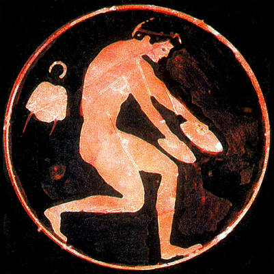 Wall Art - Photograph - Olympic Games, Long Jump, Red-figure by Science Source