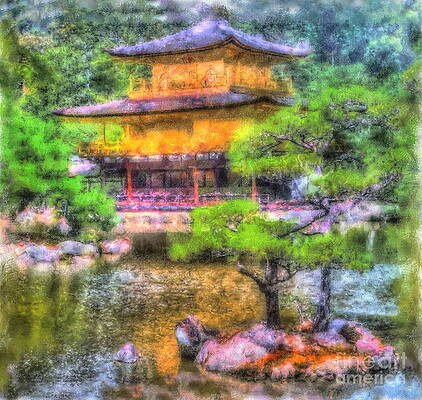 Wall Art - Drawing - On Lake Jap by Yury Bashkin
