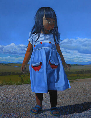 Wall Art - Painting - On the divide by Thu Nguyen