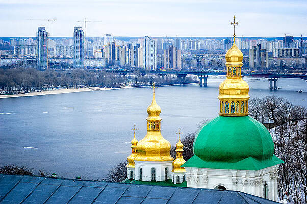 Onion Steeples of Lavra Monastery in Kiev by Alain De Maximy Onion Steeples of Lavra Monastery in Kiev by Alain De Maximy
