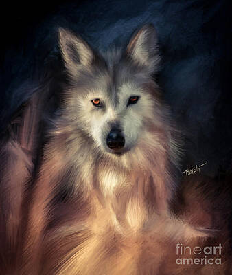 Wolf Art animal portrait by Mark Tonelli Wolf Art animal portrait by Mark Tonelli