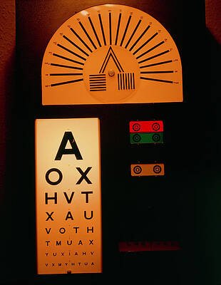 Wall Art - Photograph - Optician's Chart Used For Various Eye Tests by Science Photo Library