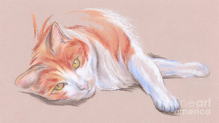 Orange and White Tabby Cat with Gold Eyes by MM Anderson Orange and White Tabby Cat with Gold Eyes by MM Anderson