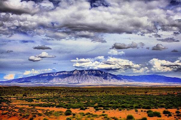 Orange Mesa Mountains and Clouds by Jim Buchanan Orange Mesa Mountains and Clouds by Jim Buchanan
