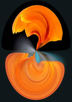 Orange Tulip Hour Glass by Jim Baker Orange Tulip Hour Glass by Jim Baker