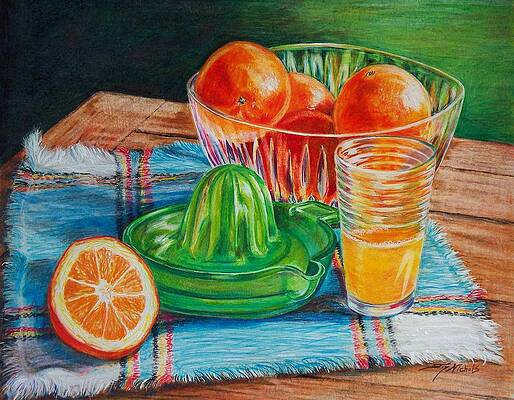 Wall Art - Drawing - Oranges by Joy Nichols
