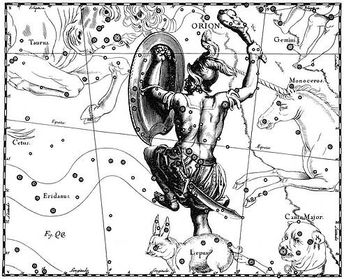 Wall Art - Photograph - Orion Constellation, Hevelius, 1687 by Science Source