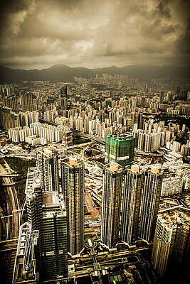 Wall Art - Photograph - Overlooking Hong Kong From The Top by Tim Martin