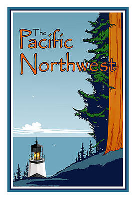 Wall Art - Drawing - Pacific Northwest by Kenneth Wilson