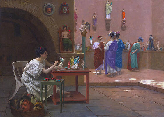 Painting Breathes Life into Sculpture Print by Jean-Leon Gerome