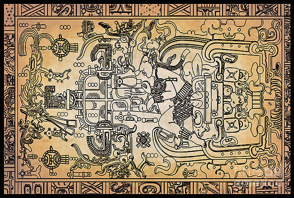Pakal Sarcophagus Lid 2 by Gary Keesler Pakal Sarcophagus Lid 2 by Gary Keesler