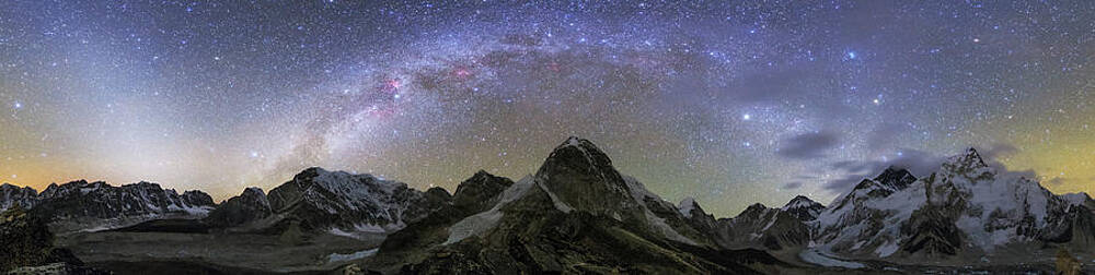 Wall Art - Photograph - Panoramic View Of Mt. Everest, Khumbu by Jeff Dai