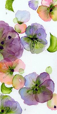 Wall Art - Painting - Pansy Fall by Dawn Derman