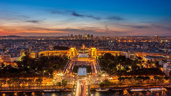 Wall Art - Photograph - Paris City of lights from the Eiffel Tower by Pierre Leclerc Photography