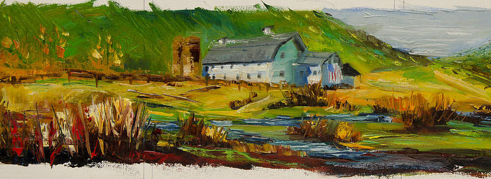 Wall Art - Painting - Park City Utah Barn Study by Diane Whitehead