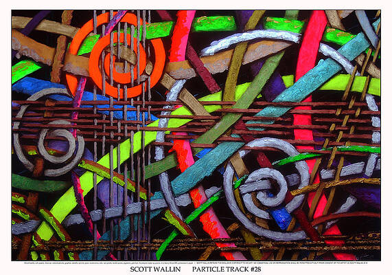 Wall Art - Painting - Particle Track Twenty-eight by Scott Wallin