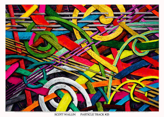 Wall Art - Painting - Particle Track Twenty Five by Scott Wallin