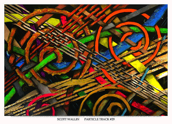 Wall Art - Painting - Particle Track Twenty-nine by Scott Wallin