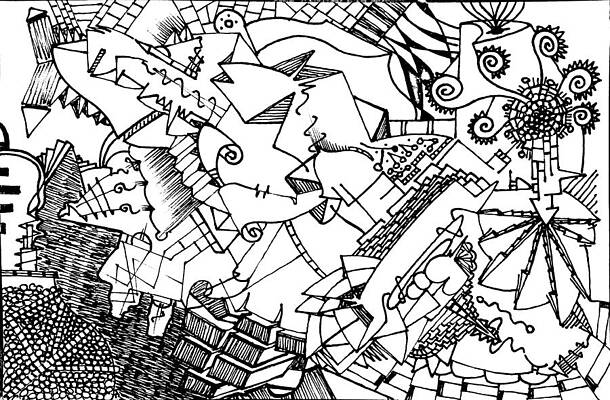 Wall Art - Drawing - Passing by Daniel Rustad