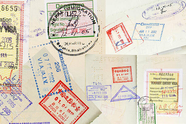 Passport Stamps Background by THP Creative Passport Stamps Background by THP Creative