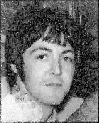 Wall Art - Photograph - Paul McCartney Mosaic Image 2 by Steve Kearns