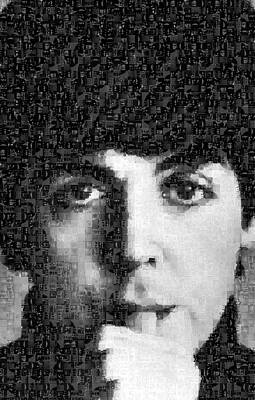 Wall Art - Photograph - Paul McCartney Mosaic Image 5 by Steve Kearns