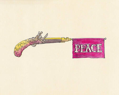 Wall Art - Drawing - Peace by Eric Fan