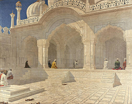 Pearl Mosque. Delhi Print by Vasily Vereshchagin