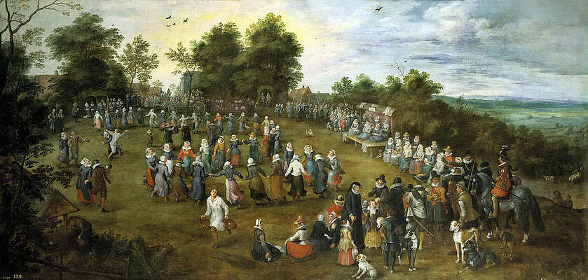 Peasant Dance for the Archdukes Print by Jan Brueghel the Elder