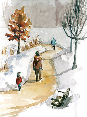 People Enjoying Winter by Christine Camp People Enjoying Winter by Christine Camp