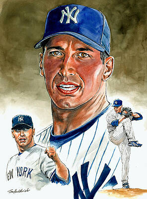Andy Pettitte New York Baseball Caricature T Shirt
